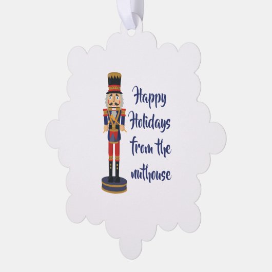 ハッピーホリデーズザニュートンクラッカーおもしろいから オーナメントカード (左)