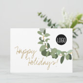 ハッピーホリデーズシックリースロゴカンパニークリスマス シーズンカード (スタンド正面)