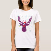 ハッピーホリデーズシャツトインデナーベーシックTシャツ，ホワイト Tシャツ (正面)