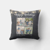 ハッピーホリデーズシャルボードストリングライツフォト クッション (裏面)