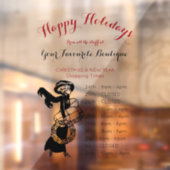 ハッピーホリデーズショッピングガールタイムダブルブラックレッド ウィンドウサイン (シート2)