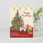 ハッピーホリデーズショートヘアシーズー(犬)ツツリープレゼント (スタンド正面)