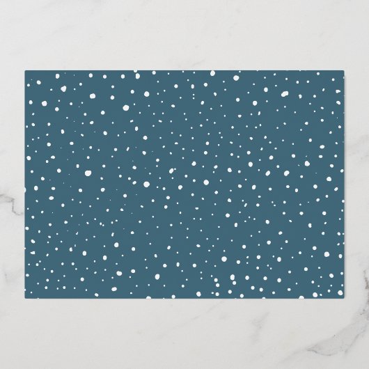 ハッピーホリデーズシルバーフォイルスクリプトホリデーカード 箔招待状 (裏面)