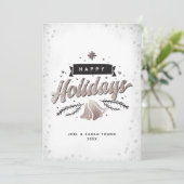 ハッピーホリデーズシルバーベルズスノーフレーク名前をカスタムする シーズンカード (スタンド正面)