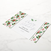 ハッピーホリデーズシンプルクリスマスベリー 箔シーズンカード (回転した状態)