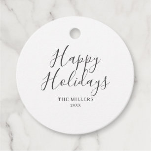 ハッピーホリデーズシンプルミニマル フェイバータグ