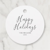 ハッピーホリデーズシンプルミニマル フェイバータグ (裏面)