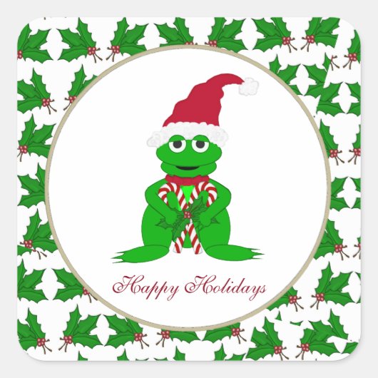 ハッピーホリデーズシール スクエアシール (正面)