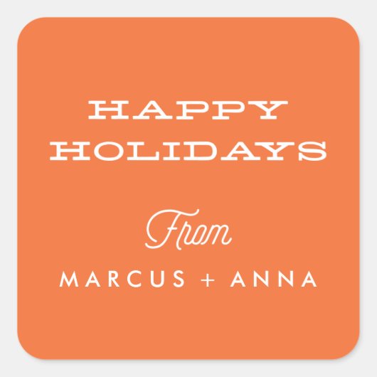 ハッピーホリデーズシール スクエアシール (正面)