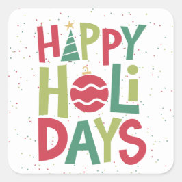 ハッピーホリデーズシール スクエアシール