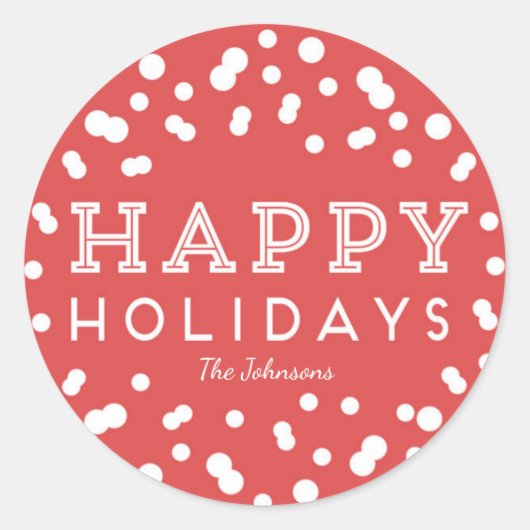 ハッピーホリデーズシール ラウンドシール (正面)