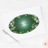 ハッピーホリデーズシール 楕円形シール (封筒)