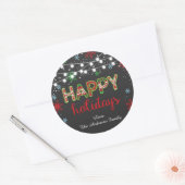 ハッピーホリデーズシール/醜いセーターのシール ラウンドシール (封筒)