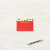 ハッピーホリデーズジンジャーブレッドクッキーマン ポストイット (デスク上)