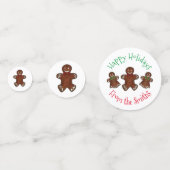 ハッピーホリデーズジンジャーブレッドマンクリスマスクッキー コンフェッティ (裏面)