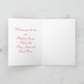 ハッピーホリデーズジンジャーブレッドマングリーティングカード シーズンカード (内部)