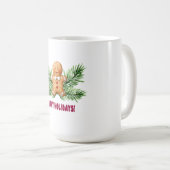 ハッピーホリデーズジンジャーブレッドマン&パインブランチ コーヒーマグカップ (正面右)