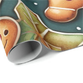 ハッピーホリデーズジンジャーブレッドCookie ラッピングペーパー (ロールコーナー)