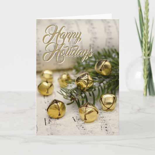 ハッピーホリデーズジンルベルズクリスマス シーズンカード (正面)
