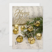 ハッピーホリデーズジンルベルズクリスマス シーズンカード (正面/裏面)