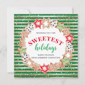 ハッピーホリデーズスイートトリートビジネスホリデーカード シーズンカード (正面)