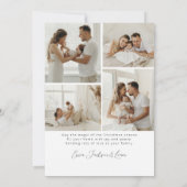 ハッピーホリデーズスクリプトカリグラフィーアーチ写真 シーズンカード (裏面)