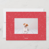 ハッピーホリデーズスクリプトスノーフォトクリスマス シーズンカード (裏面)