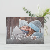 ハッピーホリデーズスクリプトスノー写真 シーズンカード (スタンド正面)