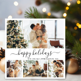 ハッピーホリデーズスクリプトフォトクリスマスホリデーカード シーズンカード