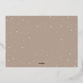 ハッピーホリデーズスクリプトフォトバラ金ゴールド 箔シーズンカード (裏面)