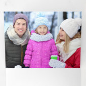 ハッピーホリデーズスクリプトフローラ対角2枚 三つ折りクリスマスカード (内部最初)