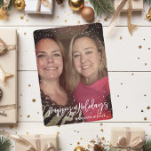 ハッピーホリデーズスクリプト写真テンプレートスノーフレーム シーズンカード