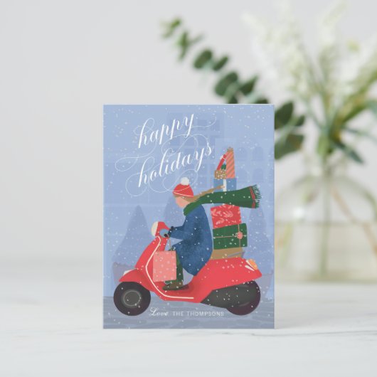 ハッピーホリデーズスクーター非フォトホリデーポストカード シーズンポストカード (スタンド正面)