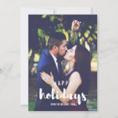 ハッピーホリデーズスケッチパーソナライズされた写真 シーズンカード (正面)