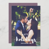 ハッピーホリデーズスケッチパーソナライズされた写真 シーズンカード (正面/裏面)