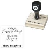 ハッピーホリデーズスタパーソナライズされたンプ ラバースタンプ (押印)