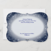 ハッピーホリデーズスノーイブルーフォトクリスマファンシース シーズンカード (裏面)