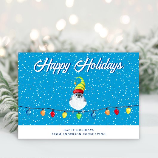 ハッピーホリデーズスノーウィーバードビジネス シーズンカード