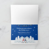 ハッピーホリデーズスノーウィー格言ビジネス シーズンカード (内部)