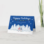 ハッピーホリデーズスノーウィー格言ビジネス シーズンカード (正面)