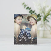 ハッピーホリデーズスノークリスマスフォト シーズンポストカード (スタンド正面)