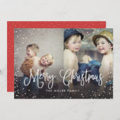 ハッピーホリデーズスノークリスマス2フォトカード シーズンカード (正面/裏面)