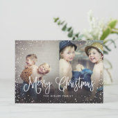 ハッピーホリデーズスノークリスマス2フォトカード シーズンカード (スタンド正面)