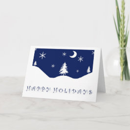 ハッピーホリデーズスノースケープのグリーティングカード シーズンカード