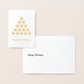 ハッピーホリデーズスノースターズツリークリスマス 箔カード (ディスプレー)