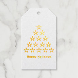ハッピーホリデーズスノースターズツリー ギフトタグ