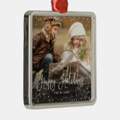 ハッピーホリデーズスノーフォトオーナメント メタルオーナメント (右)