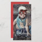 ハッピーホリデーズスノーフォト シーズンカード (正面/裏面)