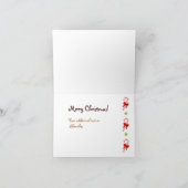 ハッピーホリデーズスノーフクロウグリーティングカード シーズンカード (内部)