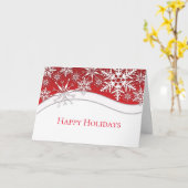 ハッピーホリデーズスノーフレークスカード カード (黄色い花)